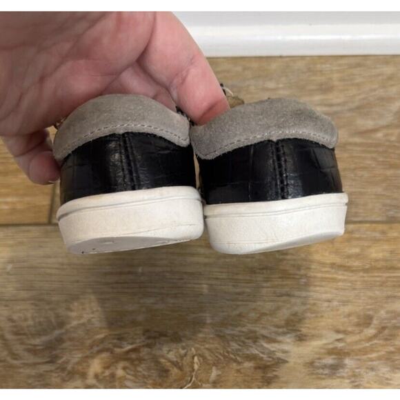 Old Soles Toddler Boys Leather Black White Zipper Stretch Lace Sneaker Sz 8 US - Picture 5 of 10